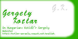 gergely kotlar business card